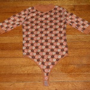 Free People Floral Retro Bodysuit